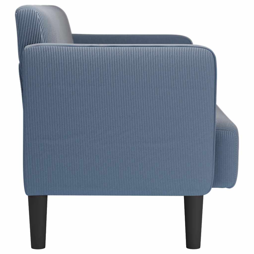 Loveseat bank 109 cm corduroy stof blauw is nu te koop bij PeponiXL, paradijselijk wonen!