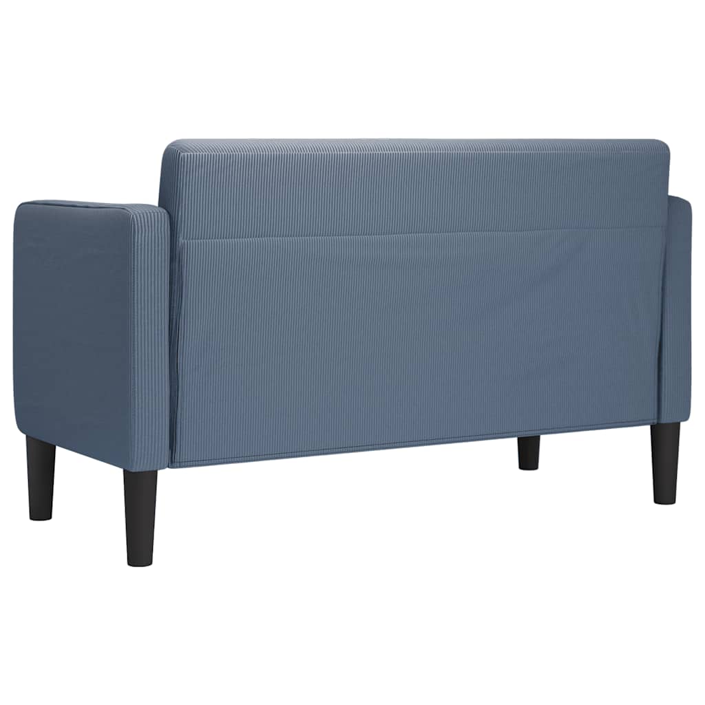 Loveseat bank 109 cm corduroy stof blauw is nu te koop bij PeponiXL, paradijselijk wonen!