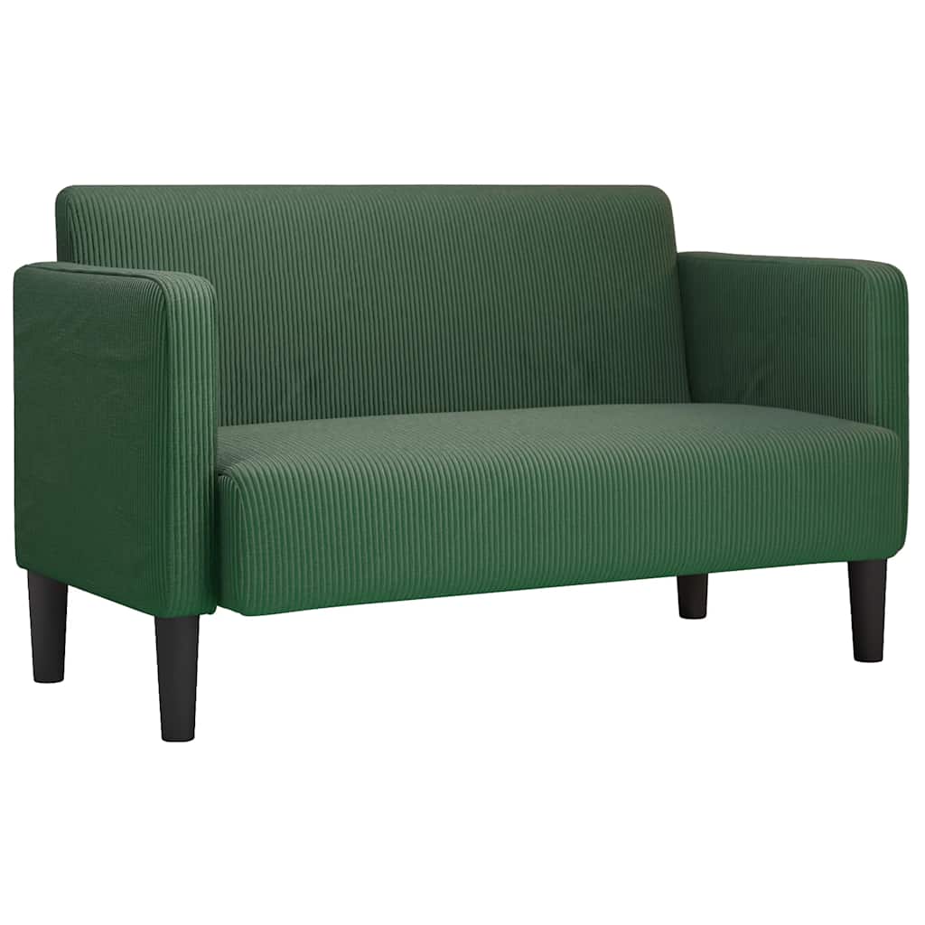 Loveseat bank 109 cm corduroy stof donkergroen is nu te koop bij PeponiXL, paradijselijk wonen!