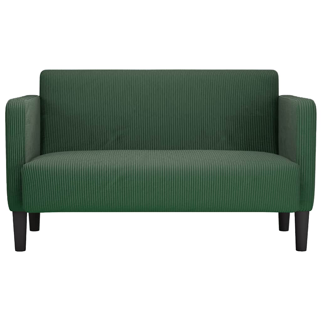 Loveseat bank 109 cm corduroy stof donkergroen is nu te koop bij PeponiXL, paradijselijk wonen!