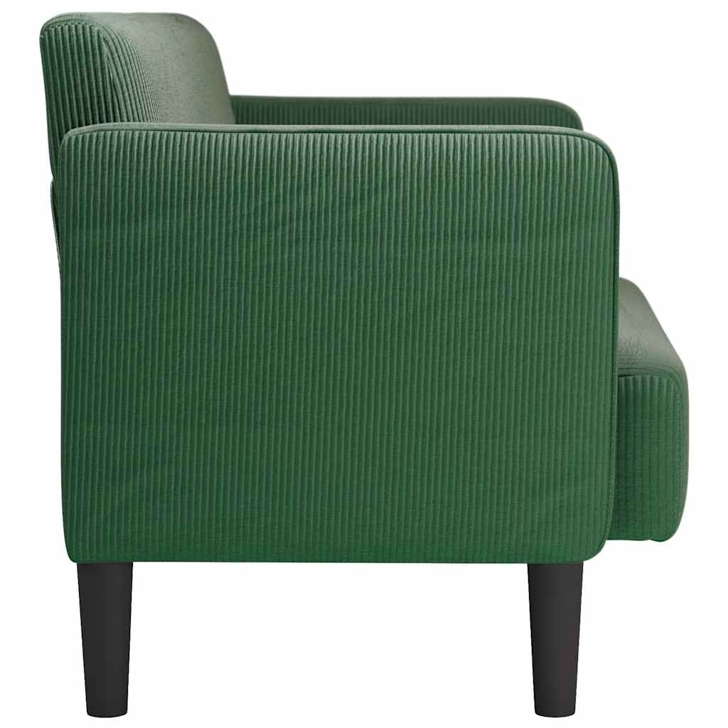Loveseat bank 109 cm corduroy stof donkergroen is nu te koop bij PeponiXL, paradijselijk wonen!