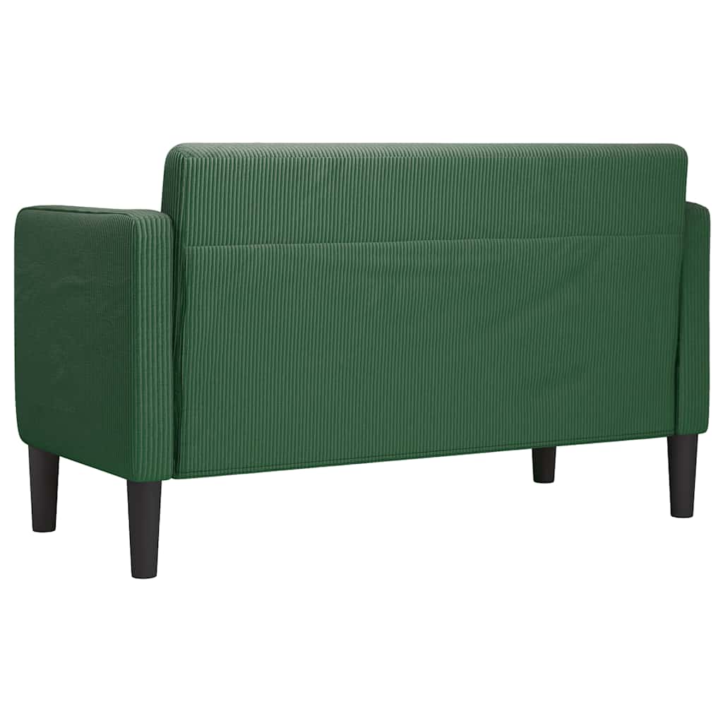 Loveseat bank 109 cm corduroy stof donkergroen is nu te koop bij PeponiXL, paradijselijk wonen!