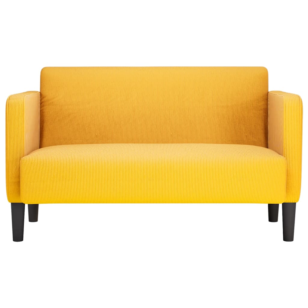 Loveseat bank 109 cm corduroy stof lichtgeel is nu te koop bij PeponiXL, paradijselijk wonen!