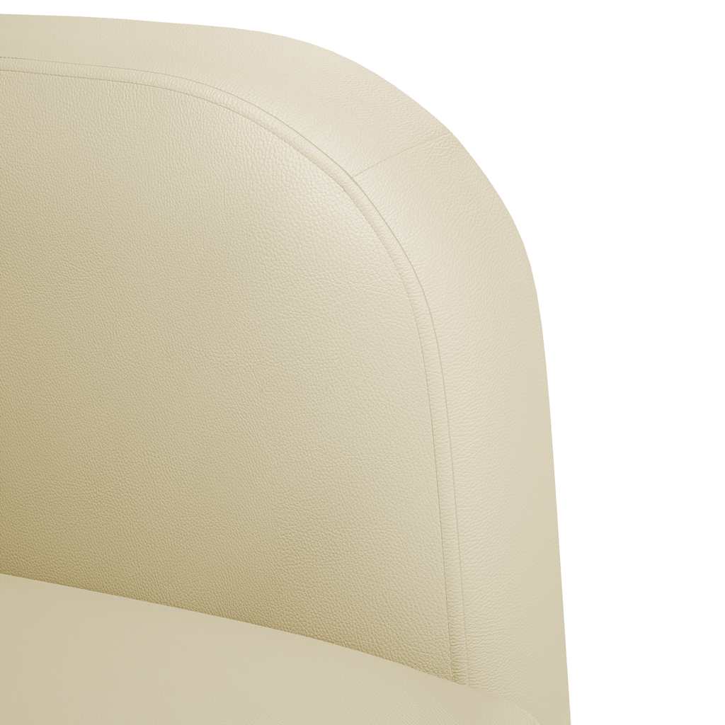 Fauteuil met armleuningen 54 cm kunstleer crèmekleurig is nu te koop bij PeponiXL, paradijselijk wonen!