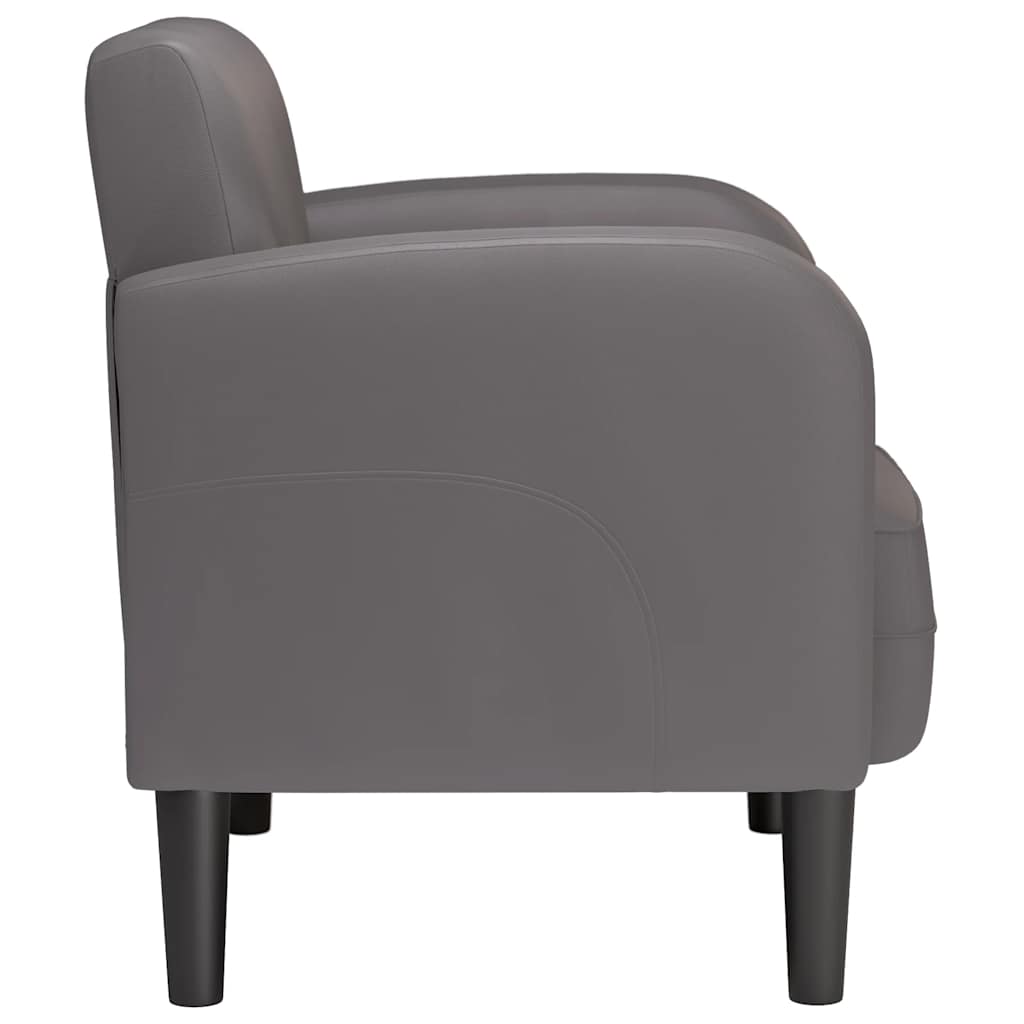 Fauteuil met armleuningen 54 cm kunstleer grijs is nu te koop bij PeponiXL, paradijselijk wonen!