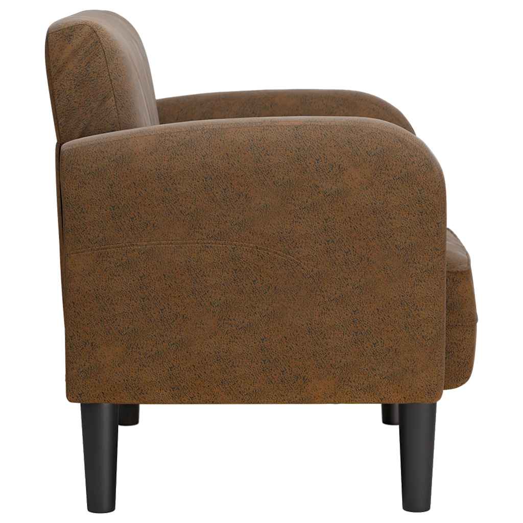 Fauteuil met armleuningen 54 cm kunstleer bruin is nu te koop bij PeponiXL, paradijselijk wonen!
