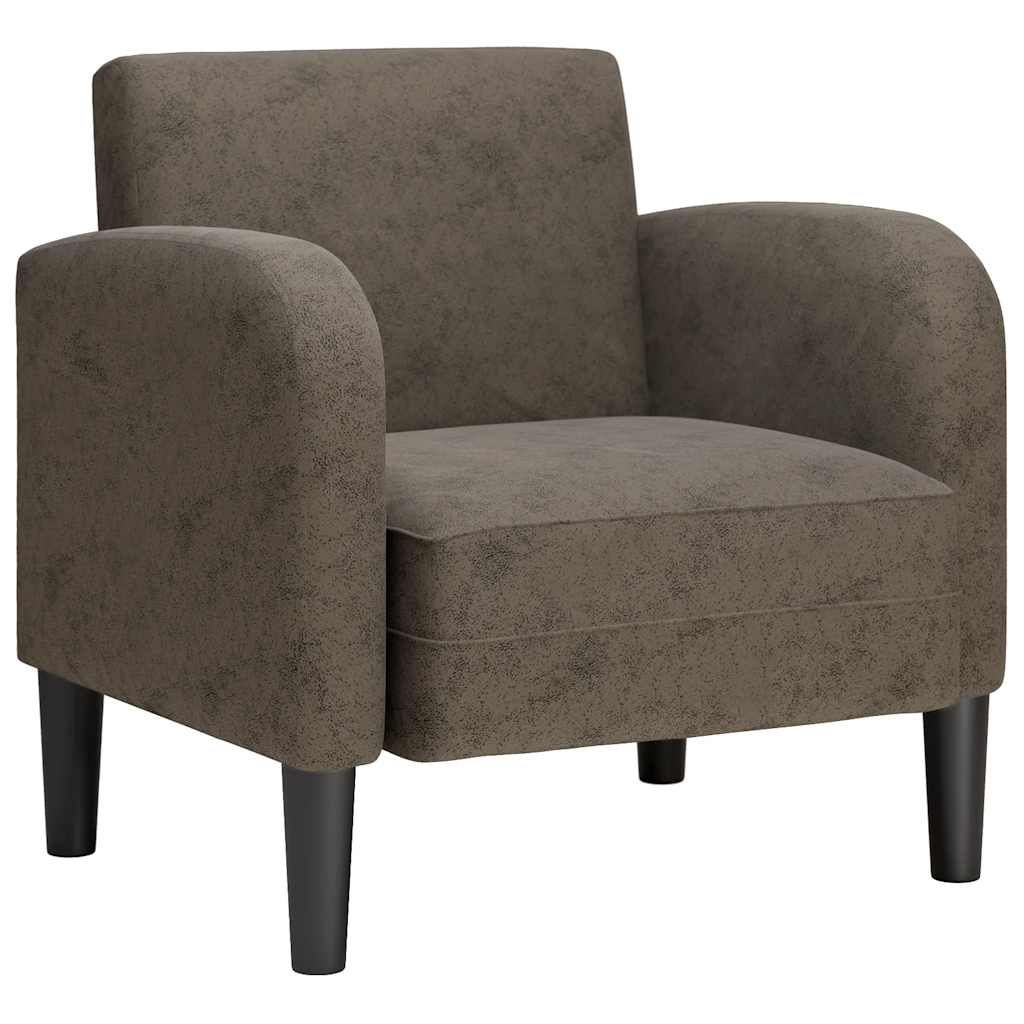 Fauteuil met armleuningen 54 cm kunstleer donkergrijs is nu te koop bij PeponiXL, paradijselijk wonen!