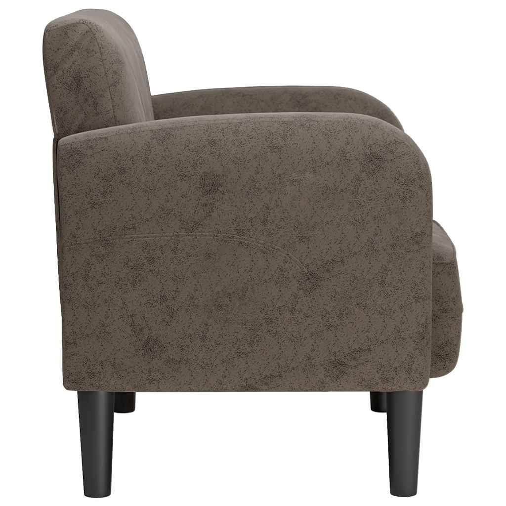 Fauteuil met armleuningen 54 cm kunstleer donkergrijs is nu te koop bij PeponiXL, paradijselijk wonen!