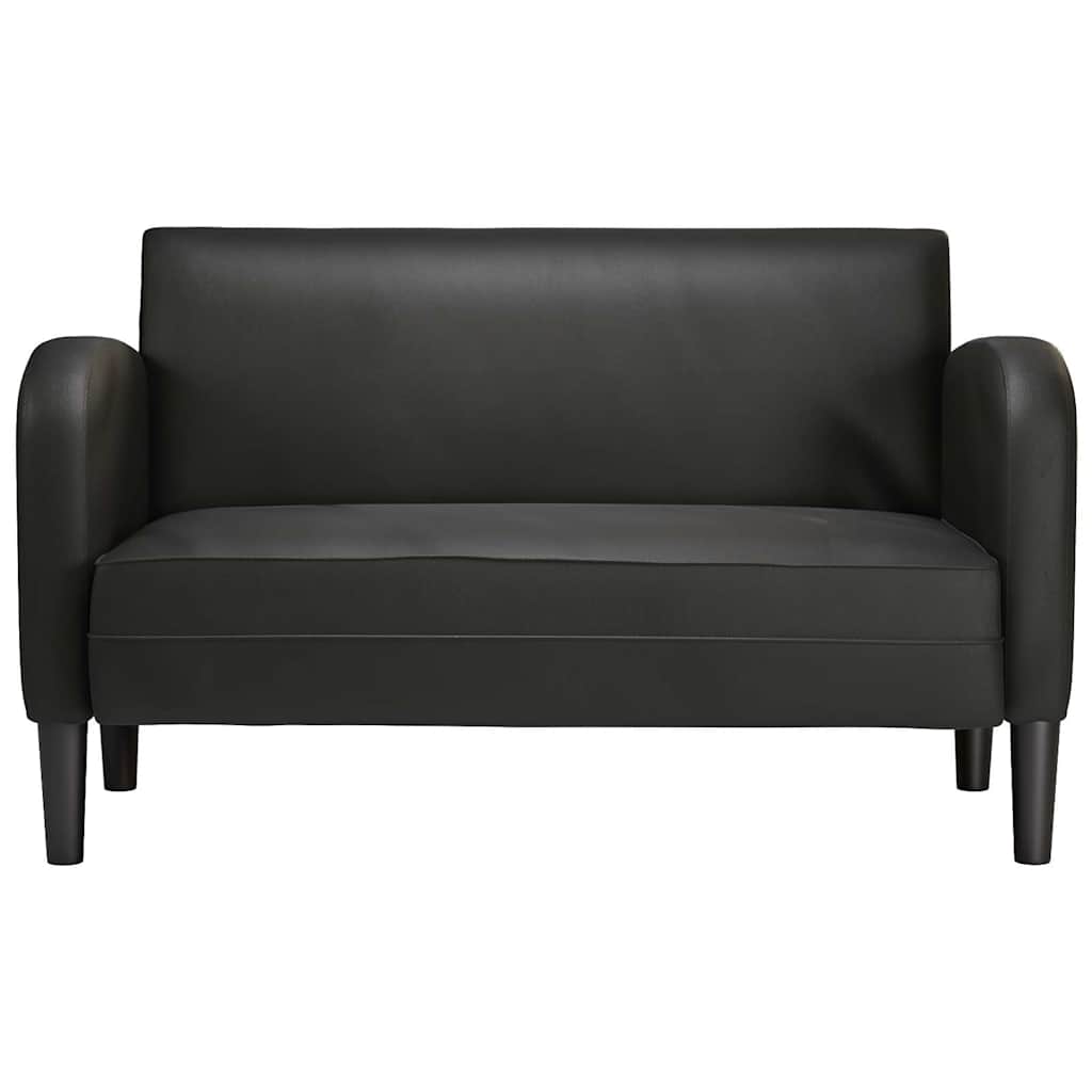 Loveseat bank 110 cm kunstleer zwart is nu te koop bij PeponiXL, paradijselijk wonen!