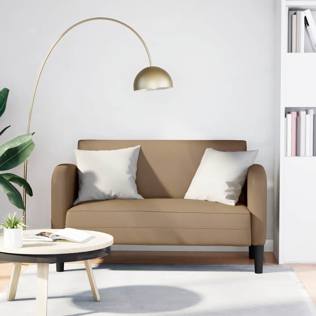 Loveseat bank cappuccino 110 cm kunstleer is nu te koop bij PeponiXL, paradijselijk wonen!