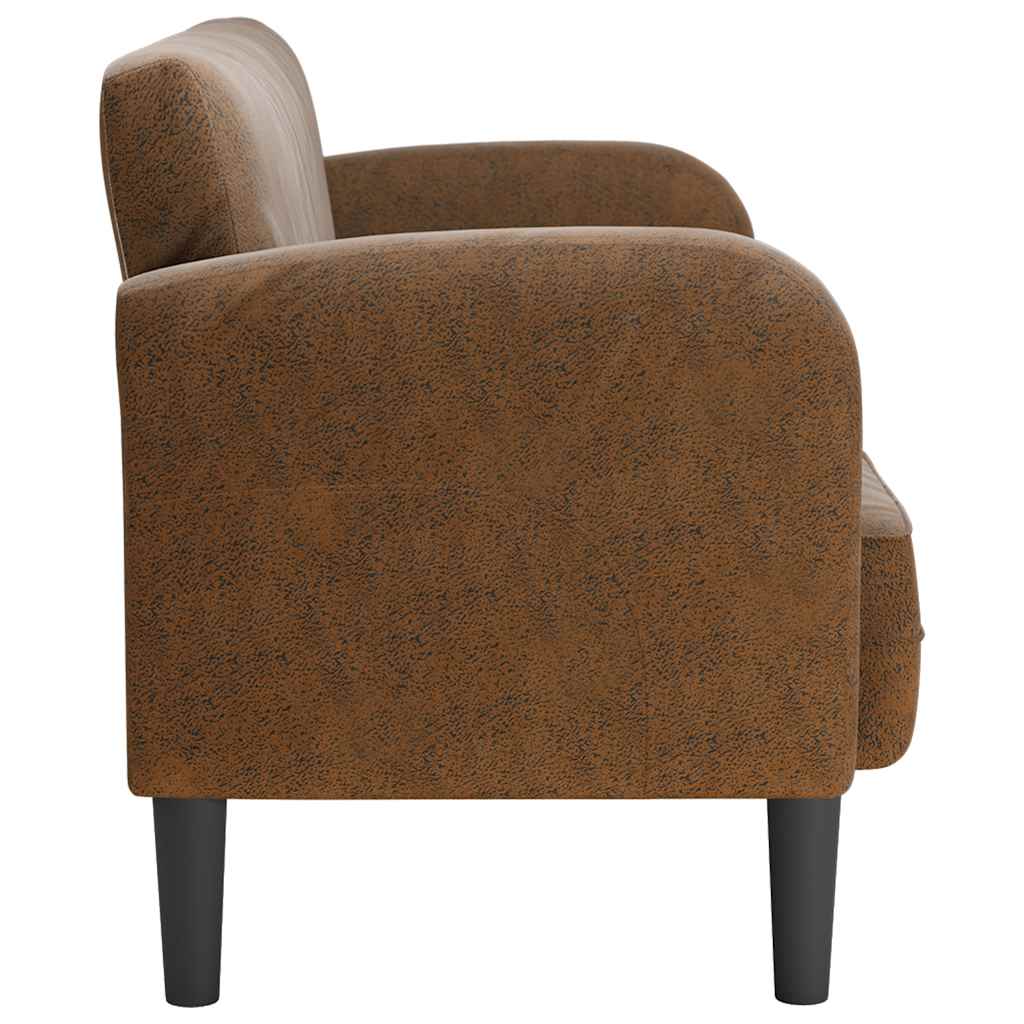 Loveseat bank 110 cm kunstleer bruin is nu te koop bij PeponiXL, paradijselijk wonen!