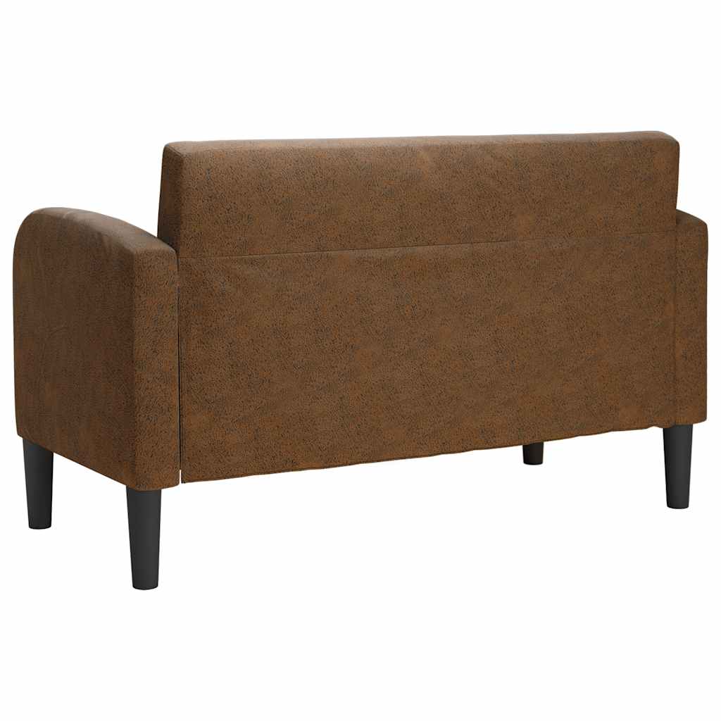 Loveseat bank 110 cm kunstleer bruin is nu te koop bij PeponiXL, paradijselijk wonen!