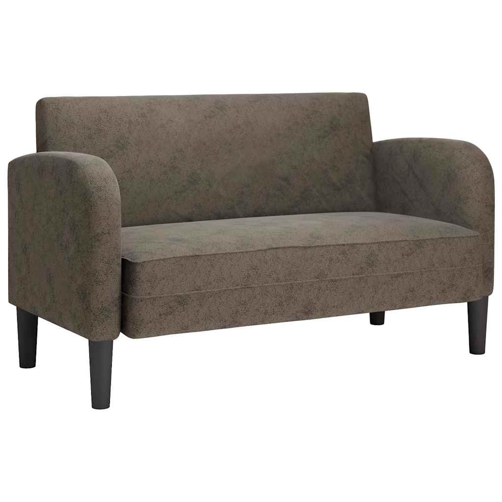 Loveseat bank 110 cm kunstleer donkergrijs is nu te koop bij PeponiXL, paradijselijk wonen!