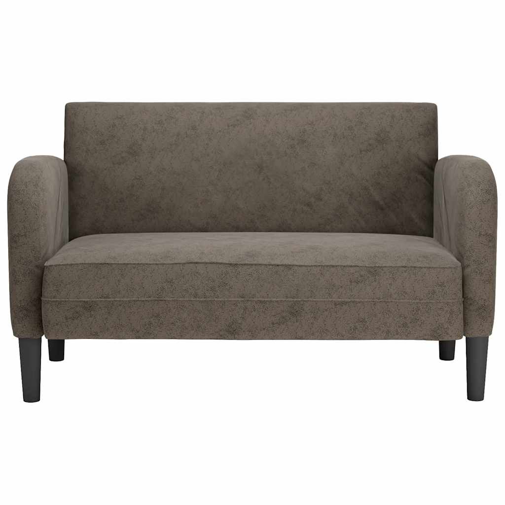 Loveseat bank 110 cm kunstleer donkergrijs is nu te koop bij PeponiXL, paradijselijk wonen!