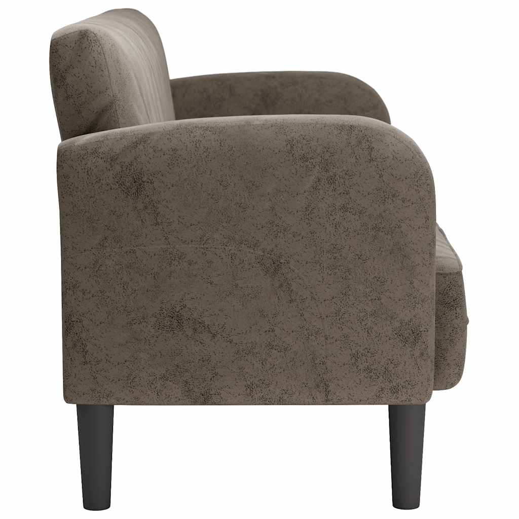 Loveseat bank 110 cm kunstleer donkergrijs is nu te koop bij PeponiXL, paradijselijk wonen!