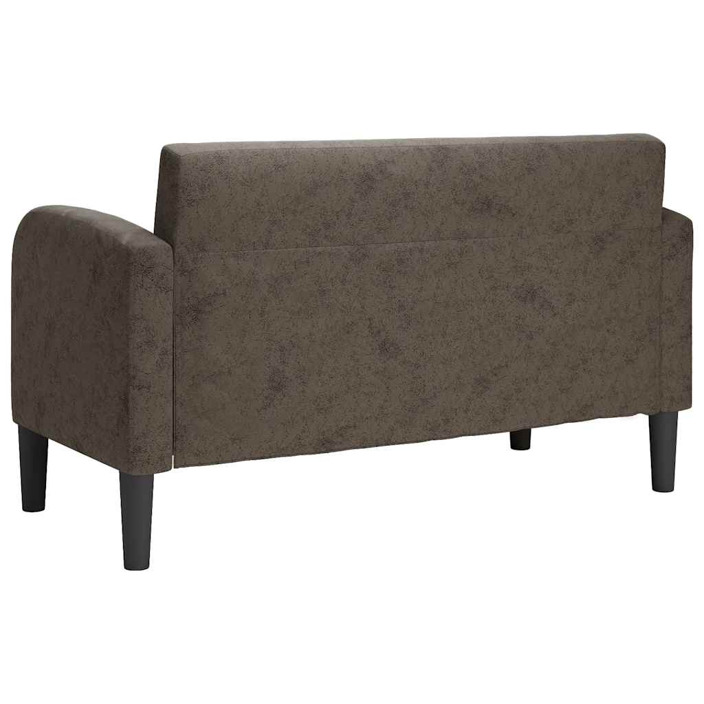 Loveseat bank 110 cm kunstleer donkergrijs is nu te koop bij PeponiXL, paradijselijk wonen!