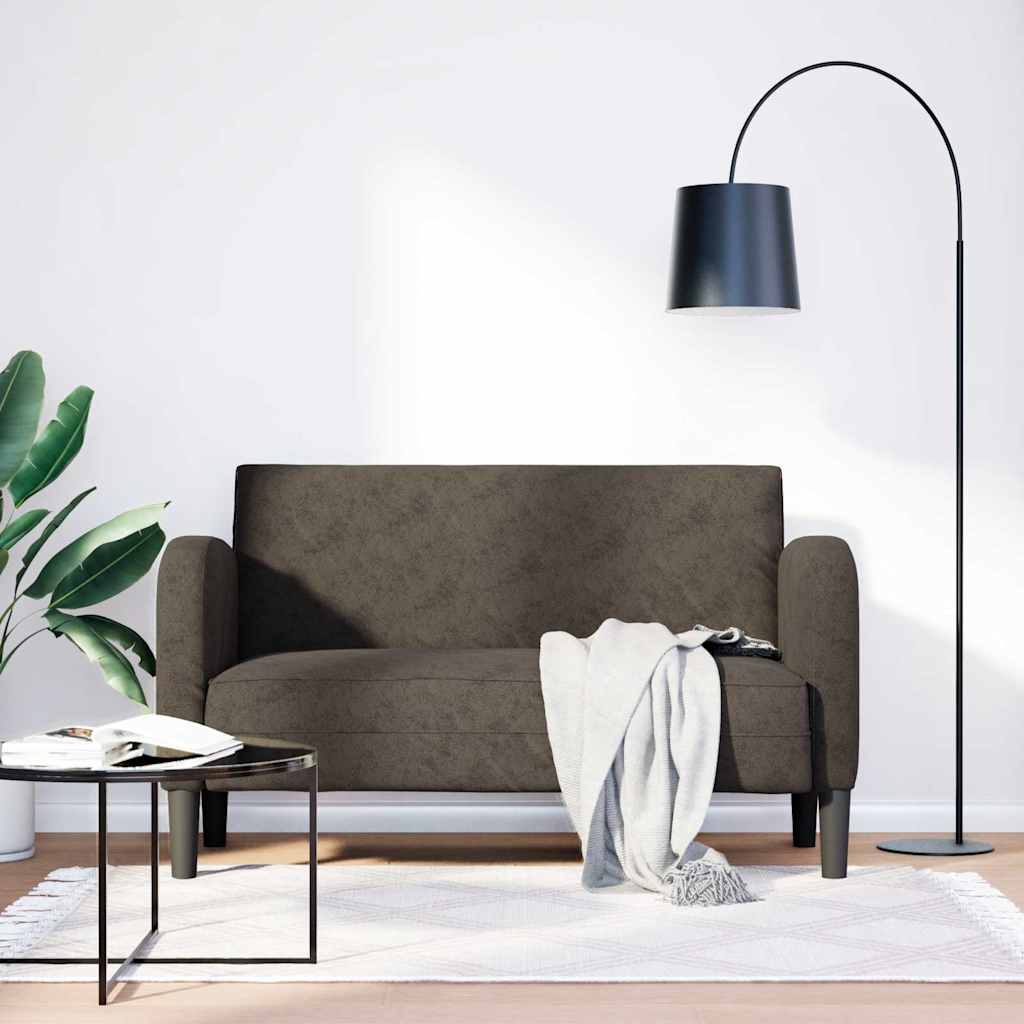 Loveseat bank 110 cm kunstleer donkergrijs is nu te koop bij PeponiXL, paradijselijk wonen!