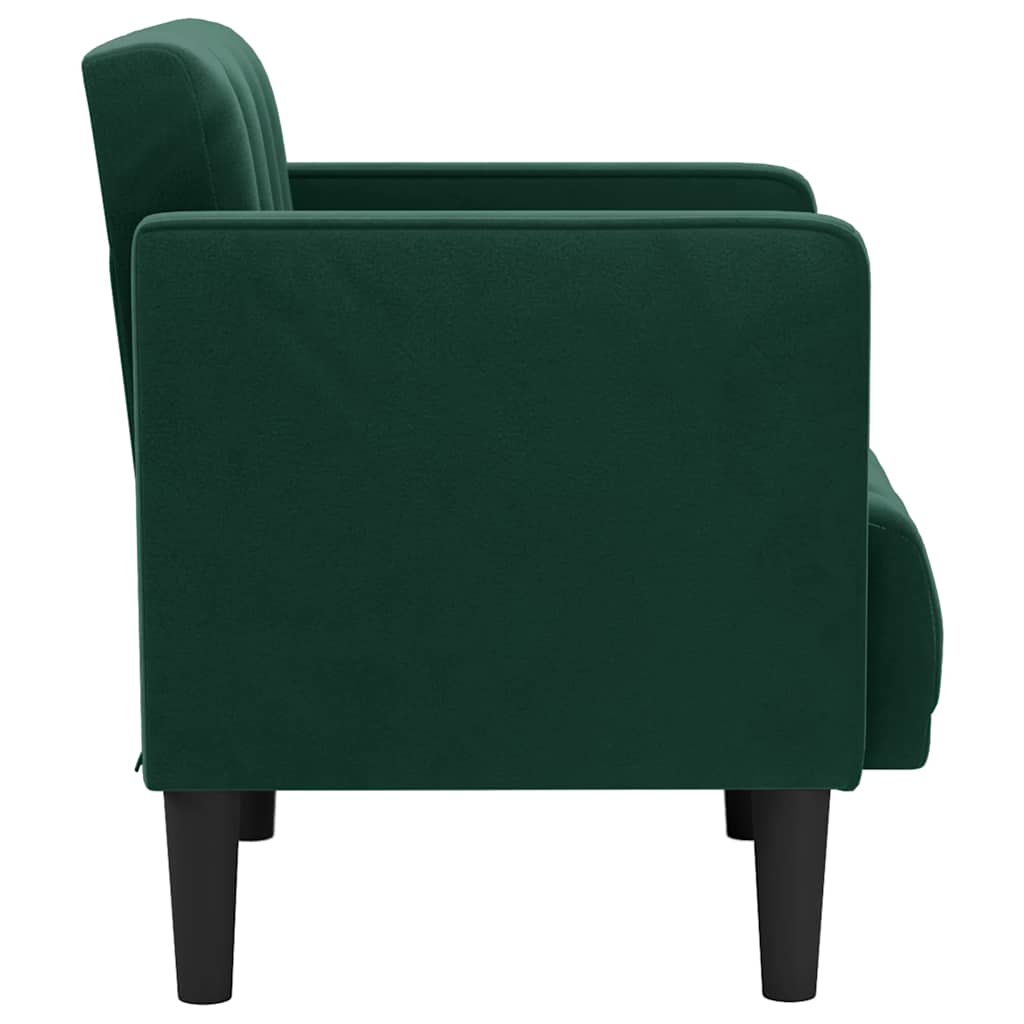 Fauteuil met armleuningen donkergroen 53 cm fluweel is nu te koop bij PeponiXL, paradijselijk wonen!