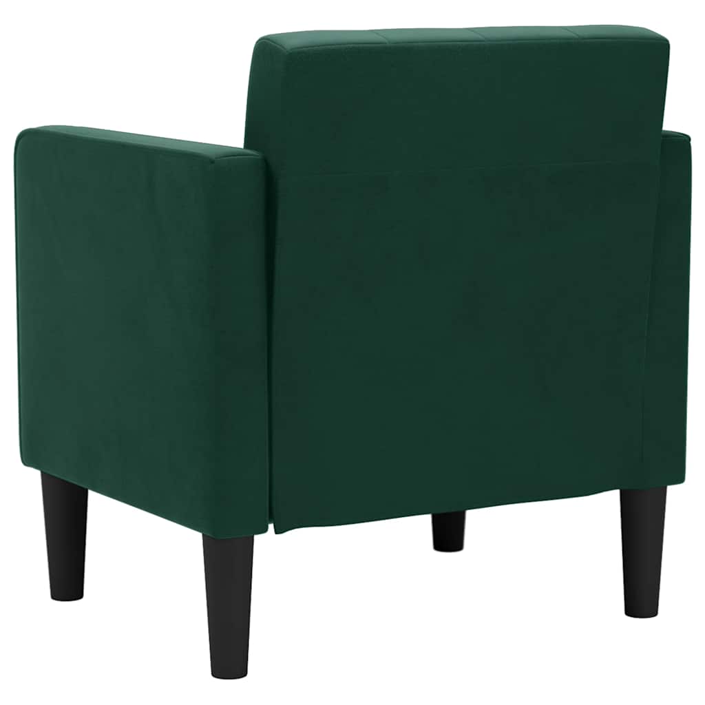 Fauteuil met armleuningen donkergroen 53 cm fluweel is nu te koop bij PeponiXL, paradijselijk wonen!