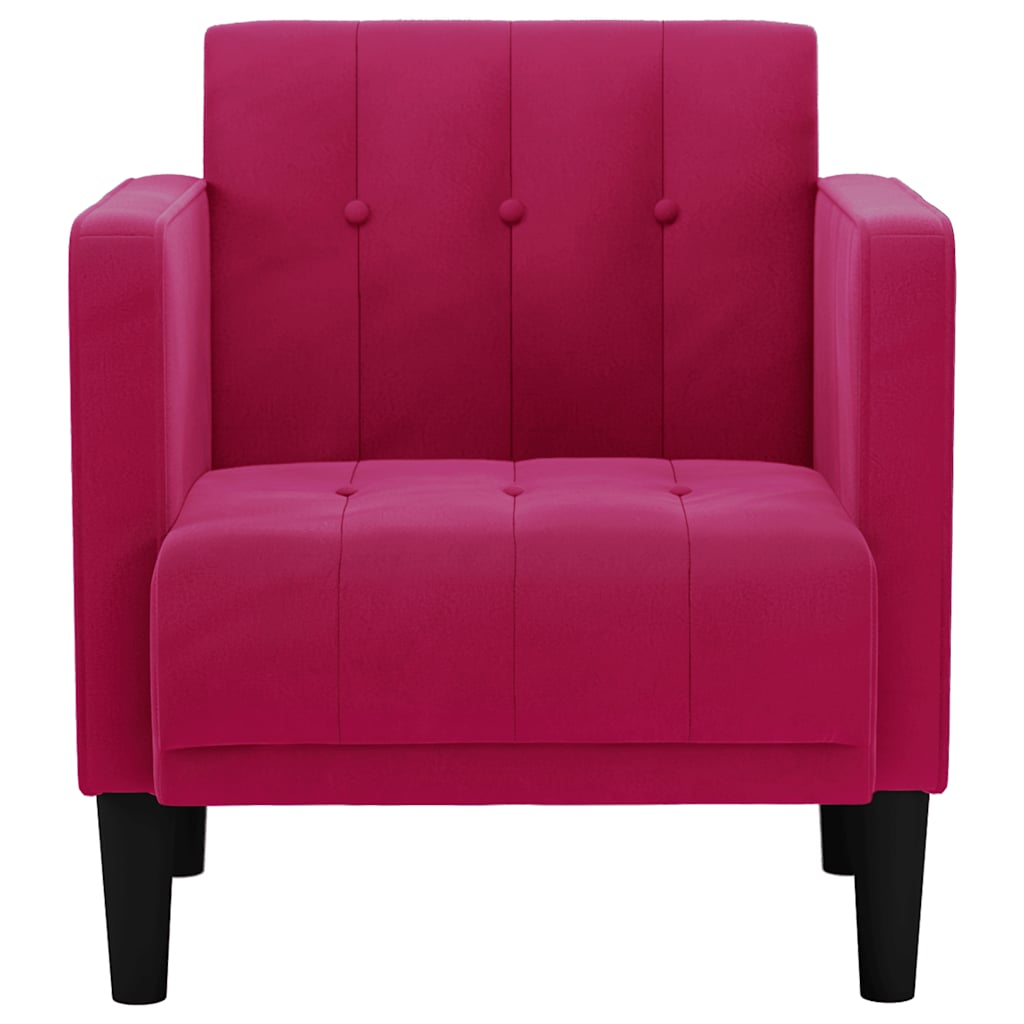 Fauteuil met armleuningen wijnrood 53 cm fluweel is nu te koop bij PeponiXL, paradijselijk wonen!