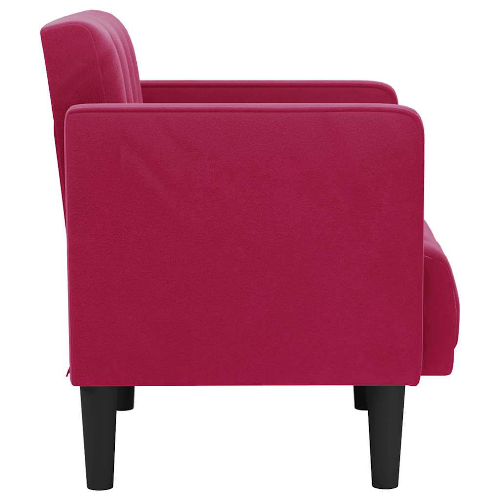 Fauteuil met armleuningen wijnrood 53 cm fluweel is nu te koop bij PeponiXL, paradijselijk wonen!