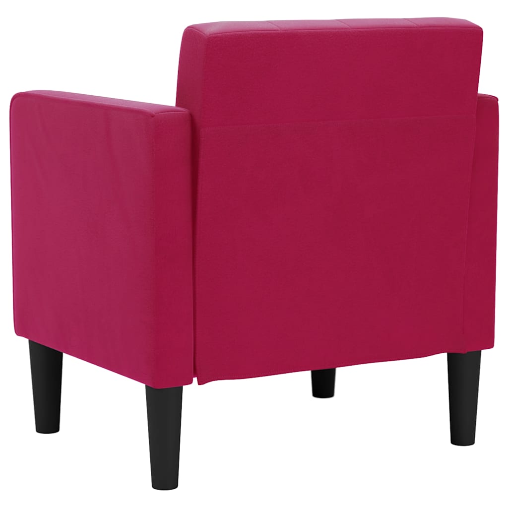 Fauteuil met armleuningen wijnrood 53 cm fluweel is nu te koop bij PeponiXL, paradijselijk wonen!