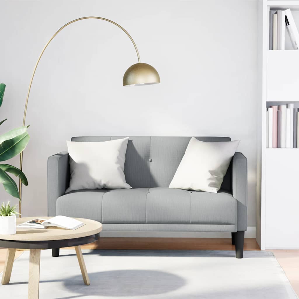 Loveseat Bank Lichtgrijs 111 cm Stof is nu te koop bij PeponiXL, paradijselijk wonen!