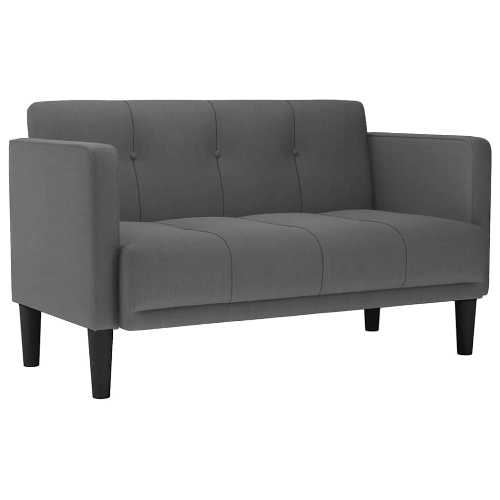 Loveseat Bank Donkergrijs 111 cm Stof is nu te koop bij PeponiXL, paradijselijk wonen!