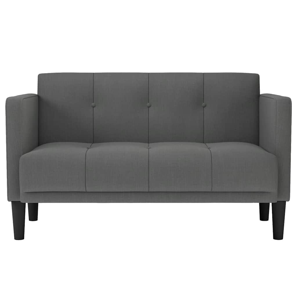 Loveseat Bank Donkergrijs 111 cm Stof is nu te koop bij PeponiXL, paradijselijk wonen!