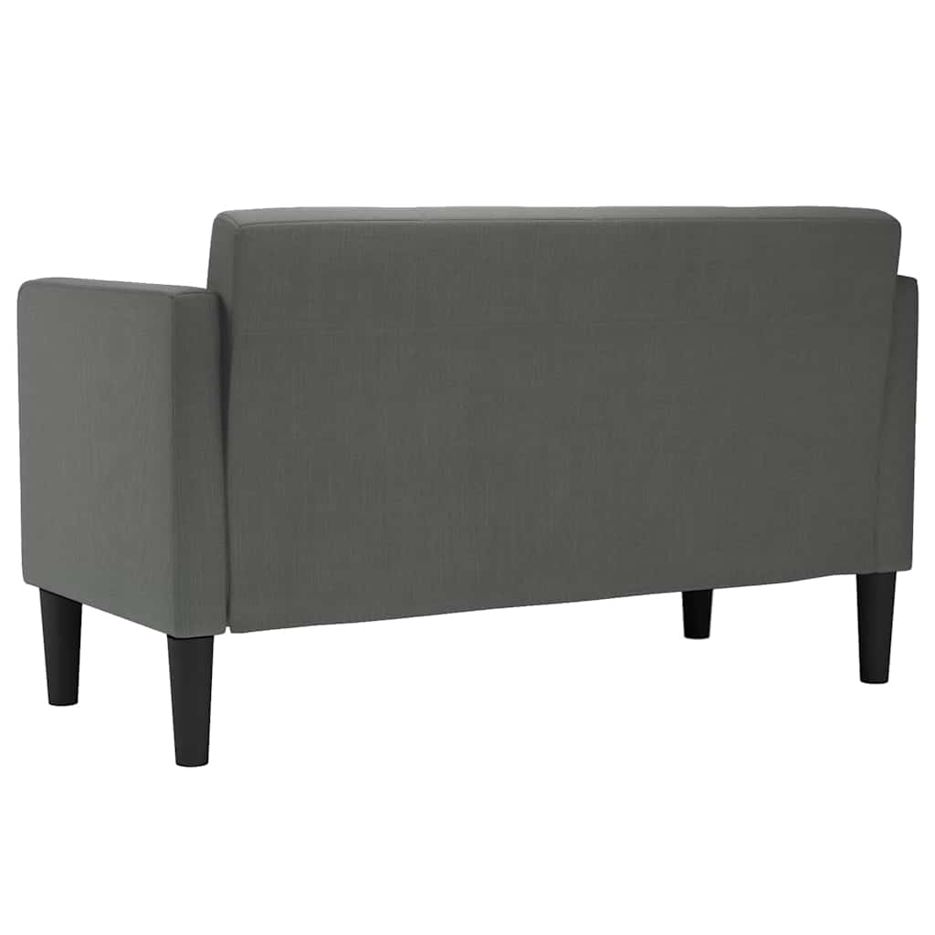 Loveseat Bank Donkergrijs 111 cm Stof is nu te koop bij PeponiXL, paradijselijk wonen!