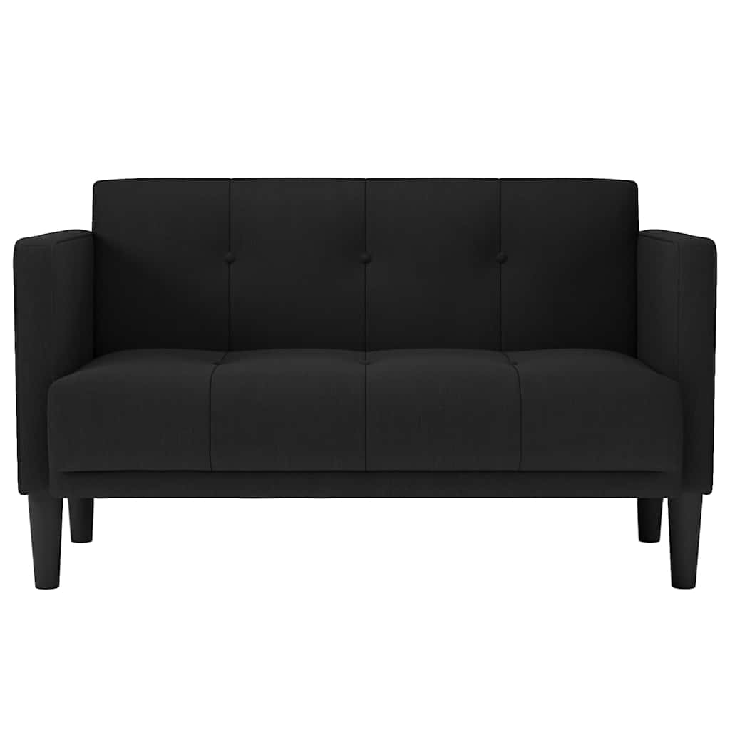 Loveseat Bank Zwart 111 cm Stof is nu te koop bij PeponiXL, paradijselijk wonen!