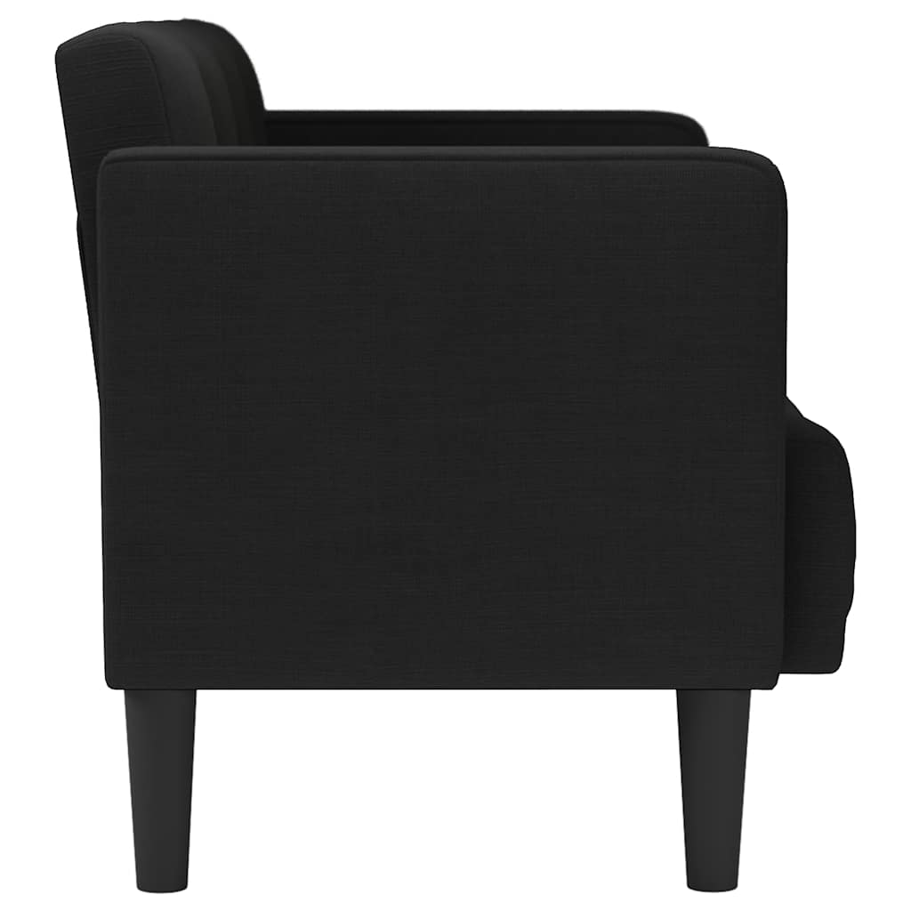Loveseat Bank Zwart 111 cm Stof is nu te koop bij PeponiXL, paradijselijk wonen!