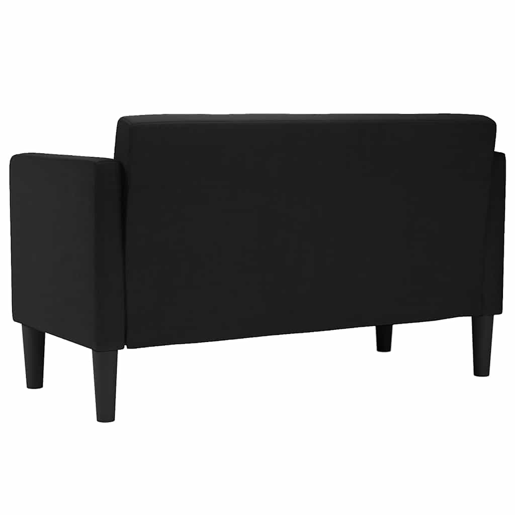 Loveseat Bank Zwart 111 cm Stof is nu te koop bij PeponiXL, paradijselijk wonen!