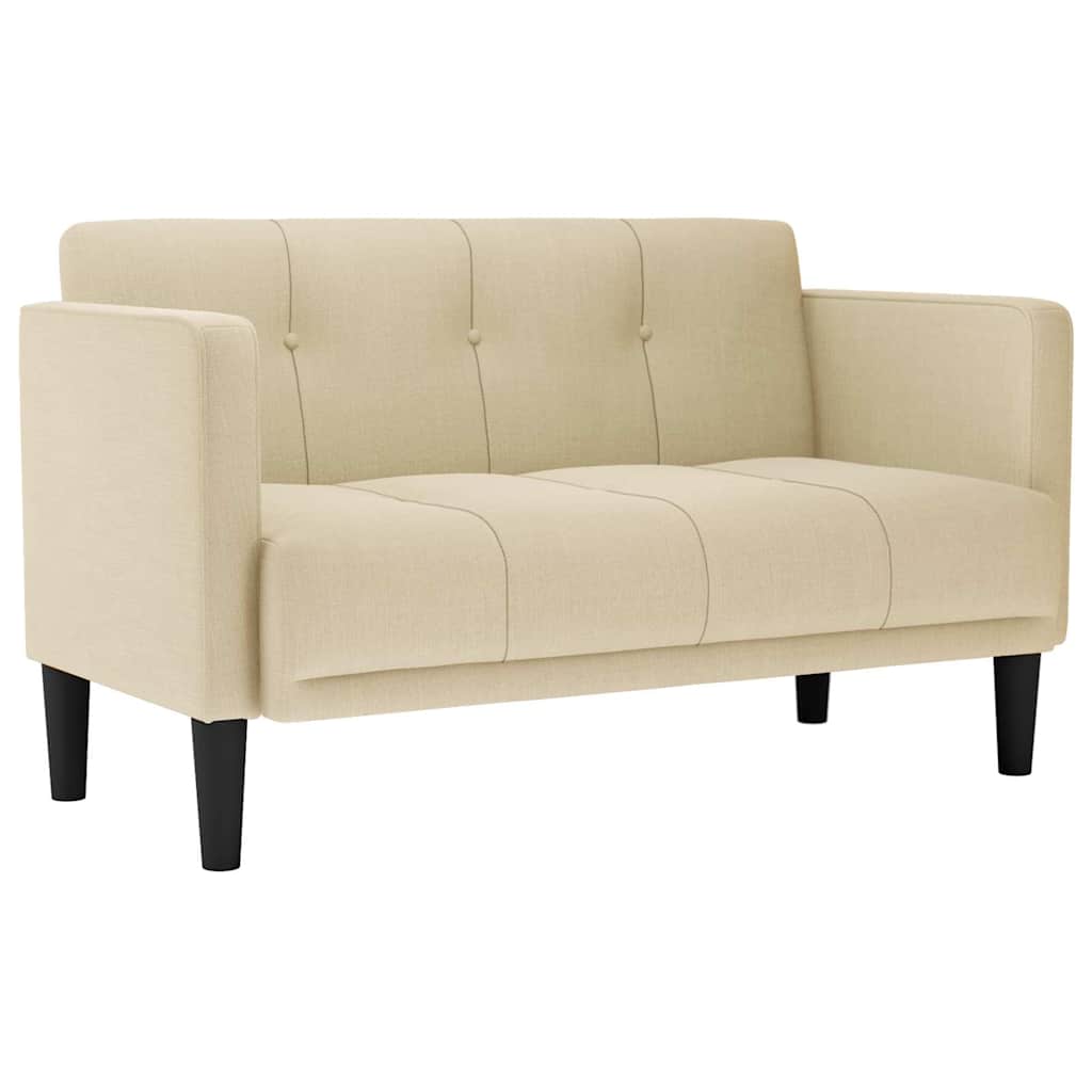 Loveseat Bank Crème 111 cm Stof is nu te koop bij PeponiXL, paradijselijk wonen!