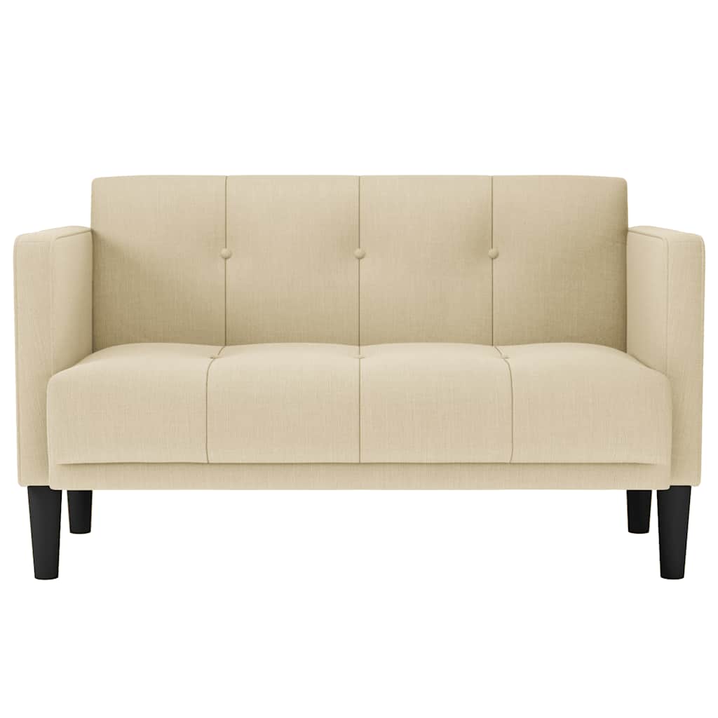 Loveseat Bank Crème 111 cm Stof is nu te koop bij PeponiXL, paradijselijk wonen!