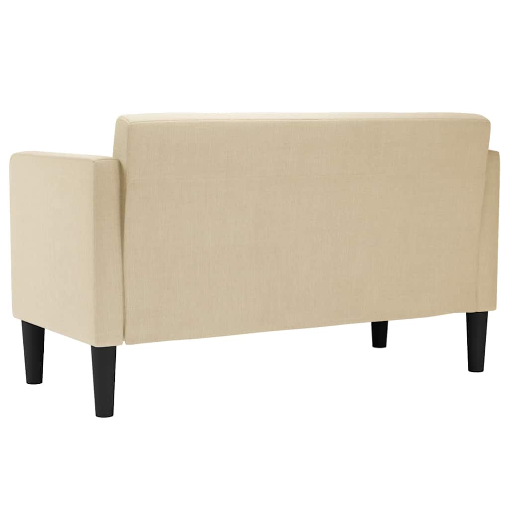 Loveseat Bank Crème 111 cm Stof is nu te koop bij PeponiXL, paradijselijk wonen!
