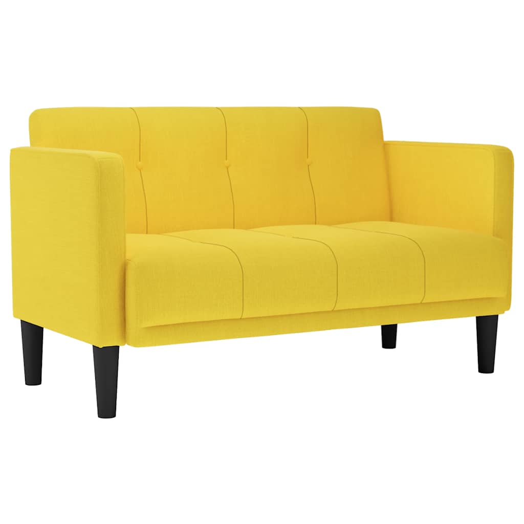 Loveseat bank geel 111 cm stof is nu te koop bij PeponiXL, paradijselijk wonen!