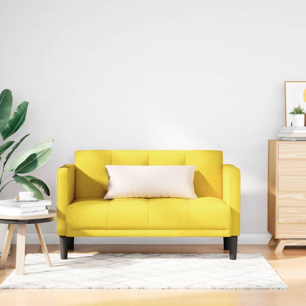 Loveseat bank geel 111 cm stof is nu te koop bij PeponiXL, paradijselijk wonen!