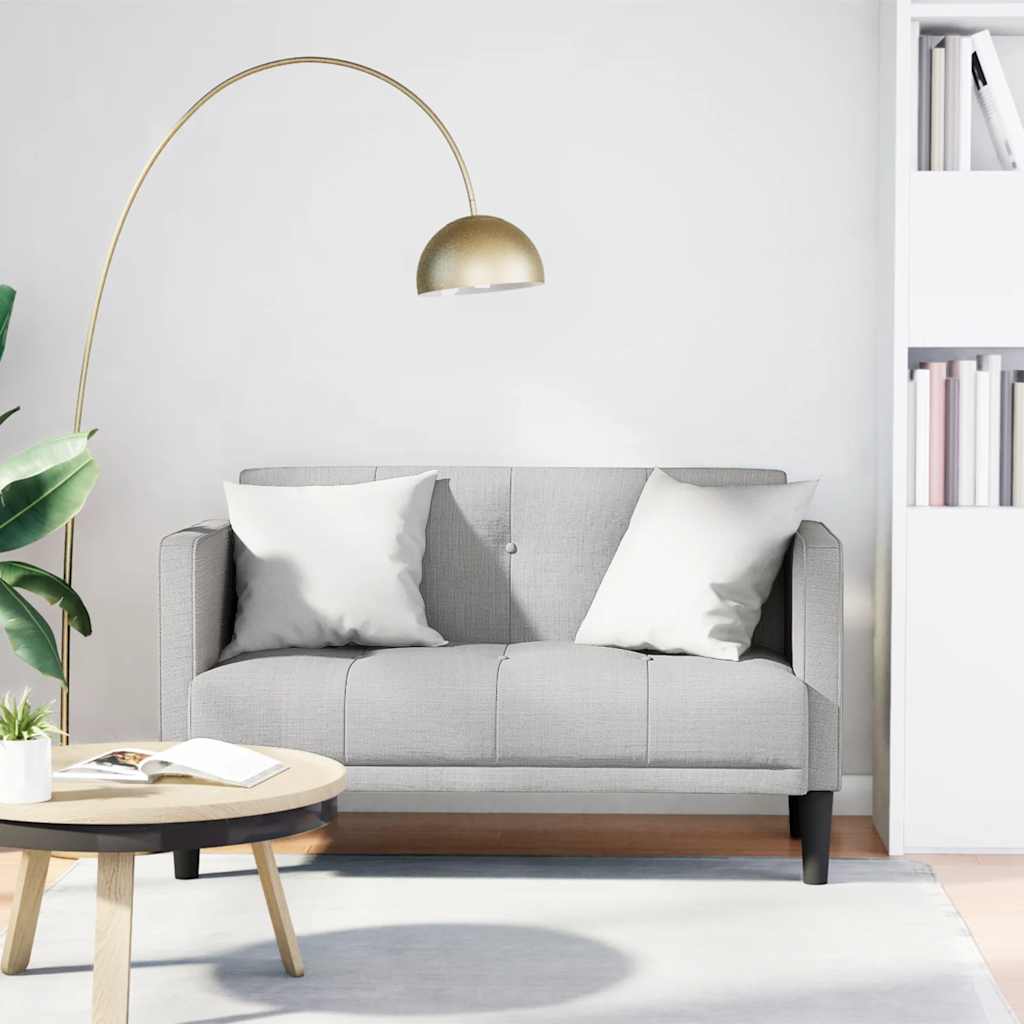 Loveseat bank wolkengrijs 111 cm stof is nu te koop bij PeponiXL, paradijselijk wonen!