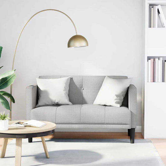 Loveseat bank wolkengrijs 111 cm stof is nu te koop bij PeponiXL, paradijselijk wonen!
