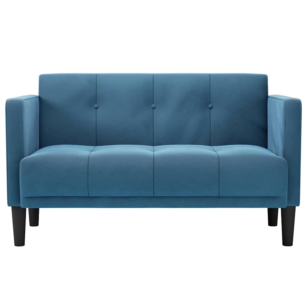Loveseat bank blauw 111 cm fluweel is nu te koop bij PeponiXL, paradijselijk wonen!