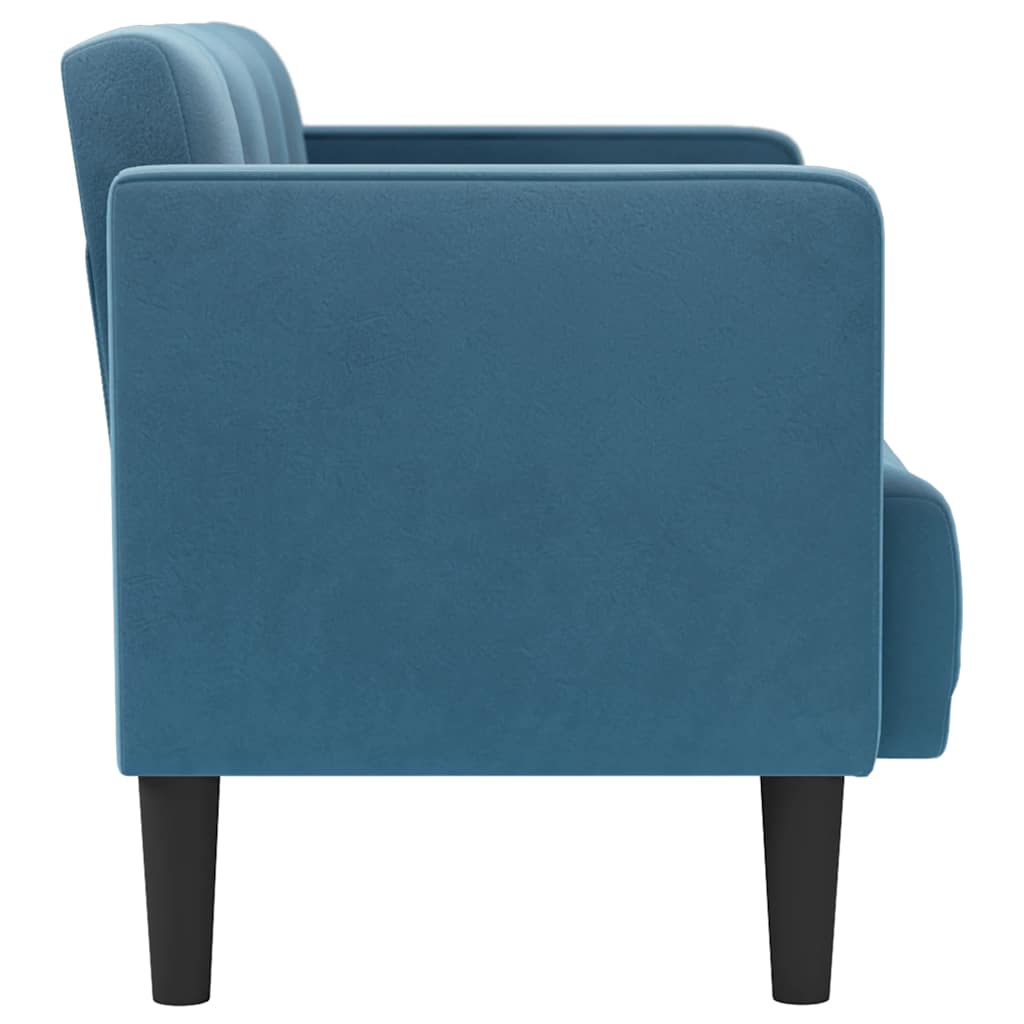 Loveseat bank blauw 111 cm fluweel is nu te koop bij PeponiXL, paradijselijk wonen!
