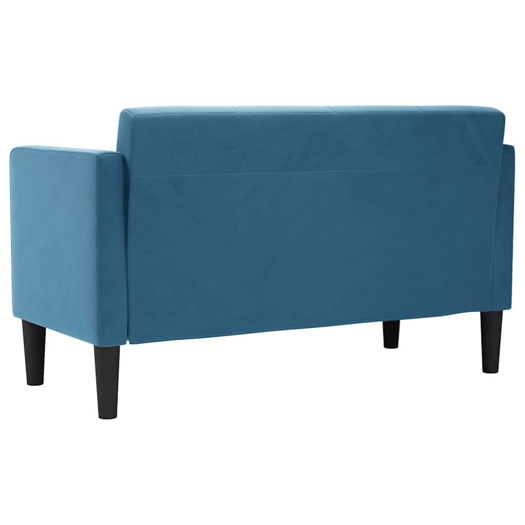 Loveseat bank blauw 111 cm fluweel is nu te koop bij PeponiXL, paradijselijk wonen!