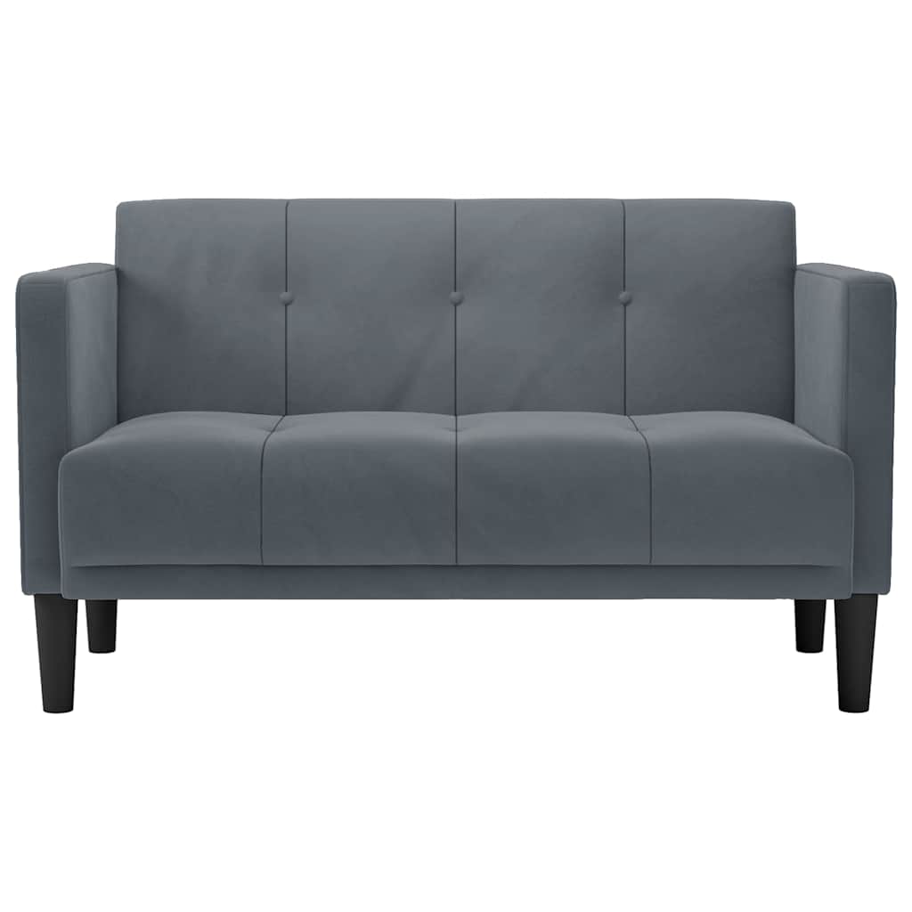 Loveseat bank donkergrijs 111 cm fluweel is nu te koop bij PeponiXL, paradijselijk wonen!