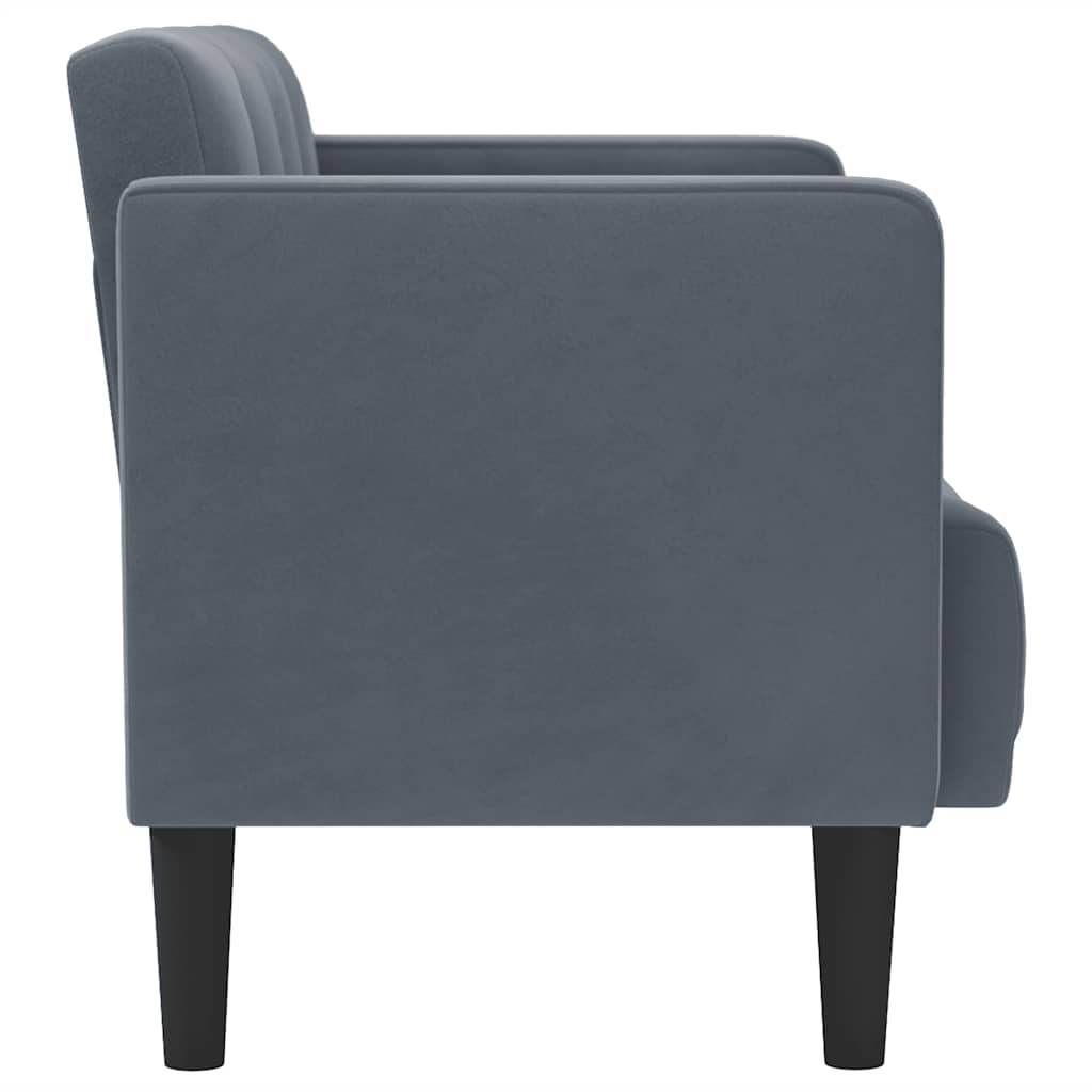 Loveseat bank donkergrijs 111 cm fluweel is nu te koop bij PeponiXL, paradijselijk wonen!