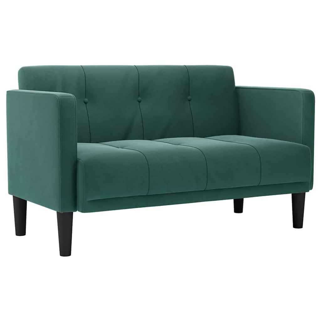 Loveseat bank donkergroen 111 cm fluweel is nu te koop bij PeponiXL, paradijselijk wonen!