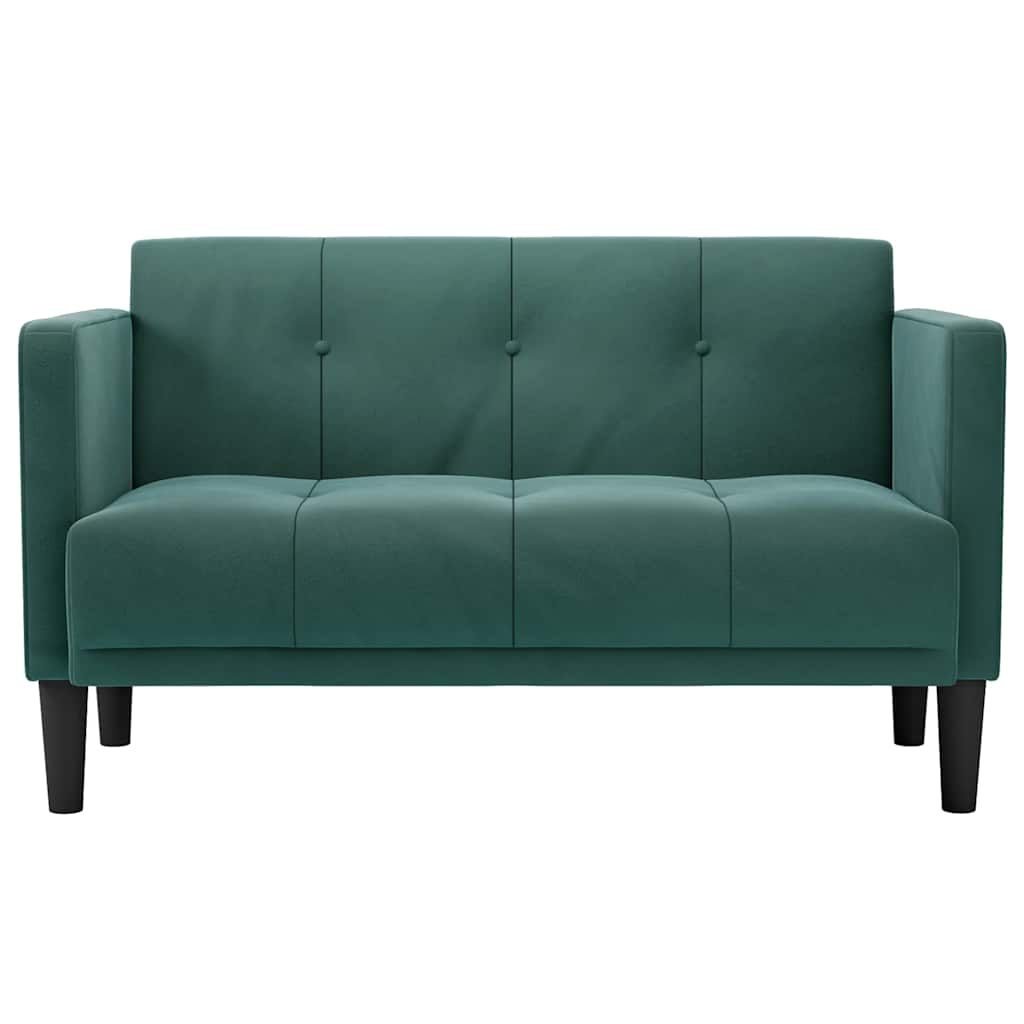Loveseat bank donkergroen 111 cm fluweel is nu te koop bij PeponiXL, paradijselijk wonen!