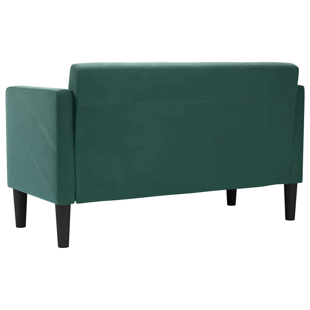 Loveseat bank donkergroen 111 cm fluweel is nu te koop bij PeponiXL, paradijselijk wonen!