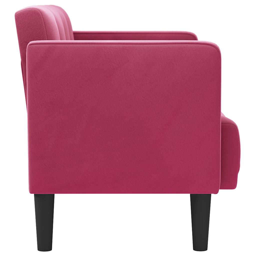 Loveseat bank wijnrood 111 cm fluweel is nu te koop bij PeponiXL, paradijselijk wonen!