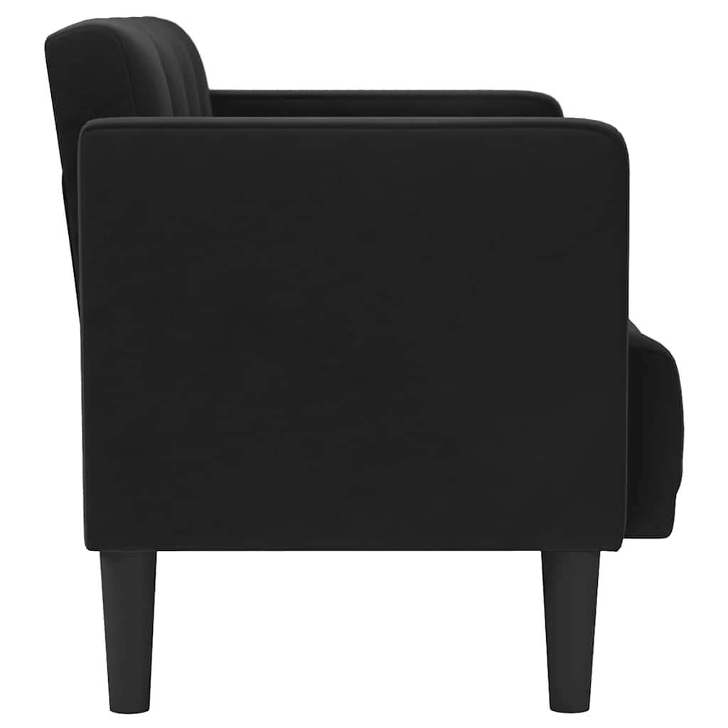 Loveseat bank zwart 111 cm fluweel is nu te koop bij PeponiXL, paradijselijk wonen!